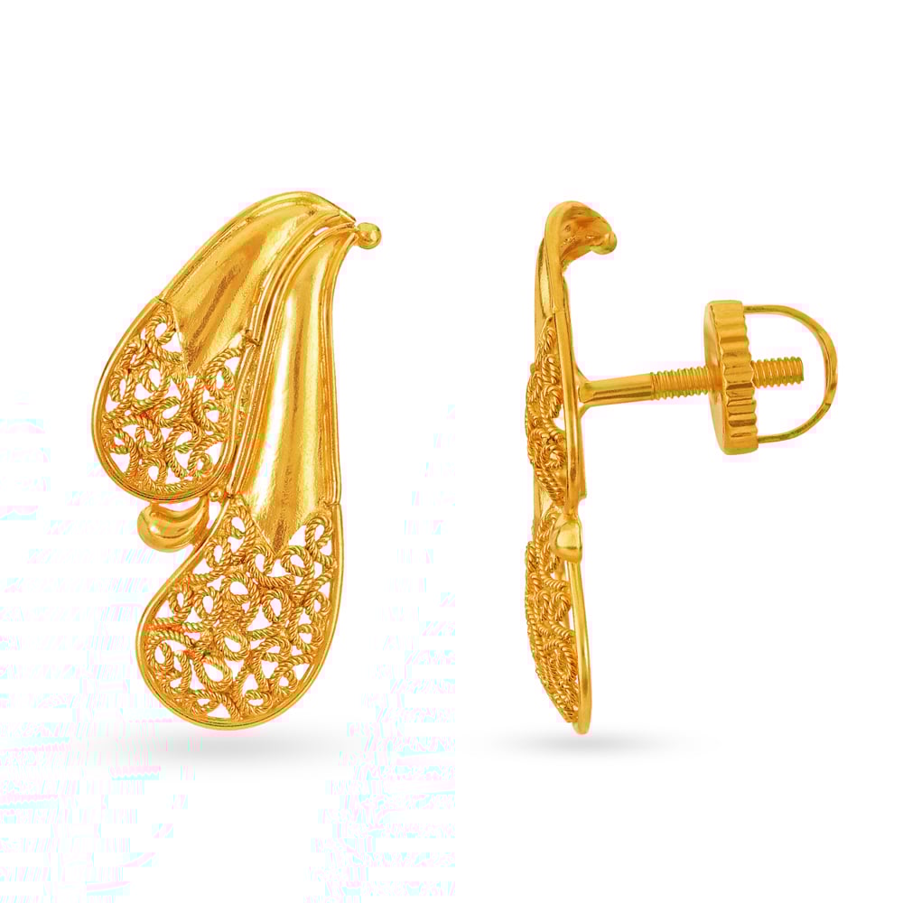 Mango Shaped Filigree Paisley Pendant Set,,hi-res image number null