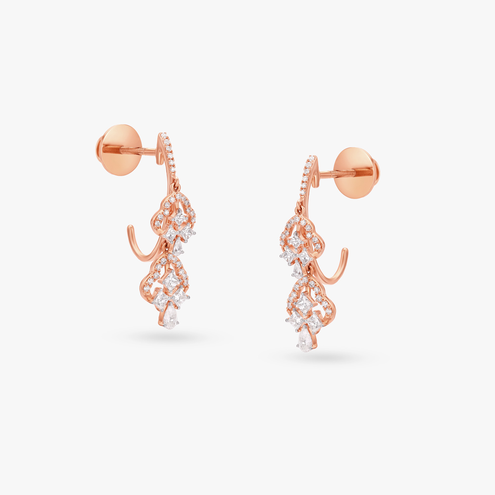 

Clover Diamond Drop Earrings