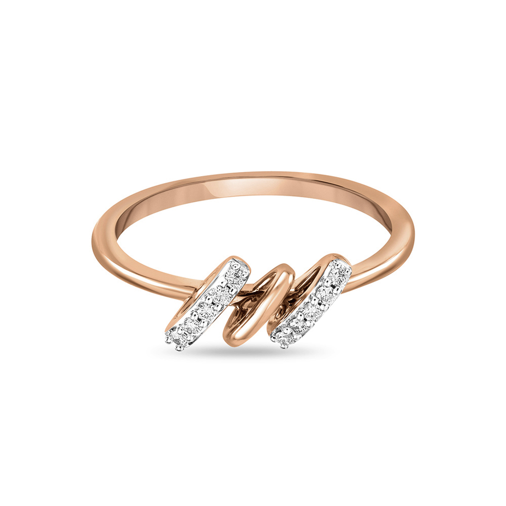 14 KT Rose Gold Stylish Ring,,hi-res image number null