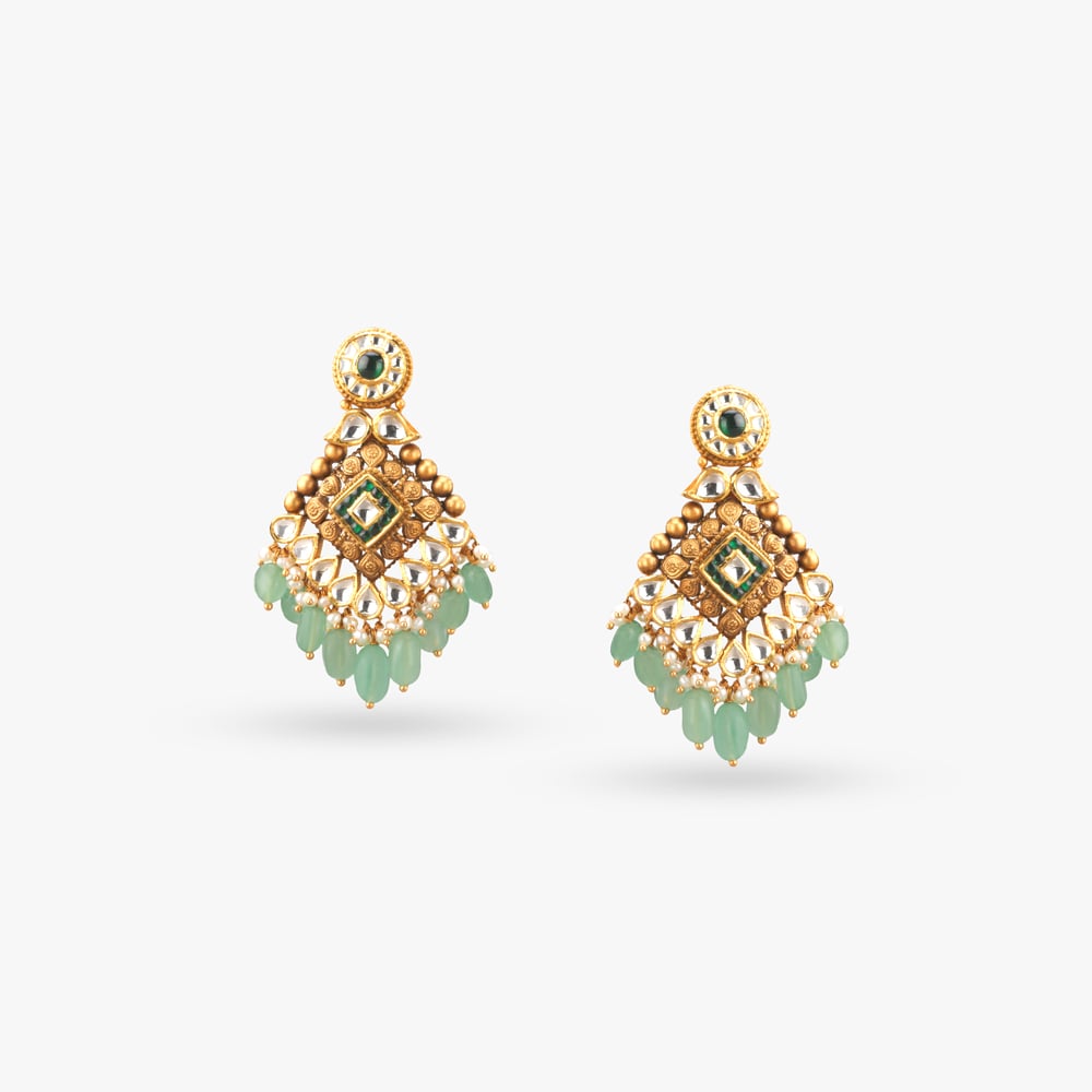 Barfi Drop Gold Necklace set,,hi-res image number null