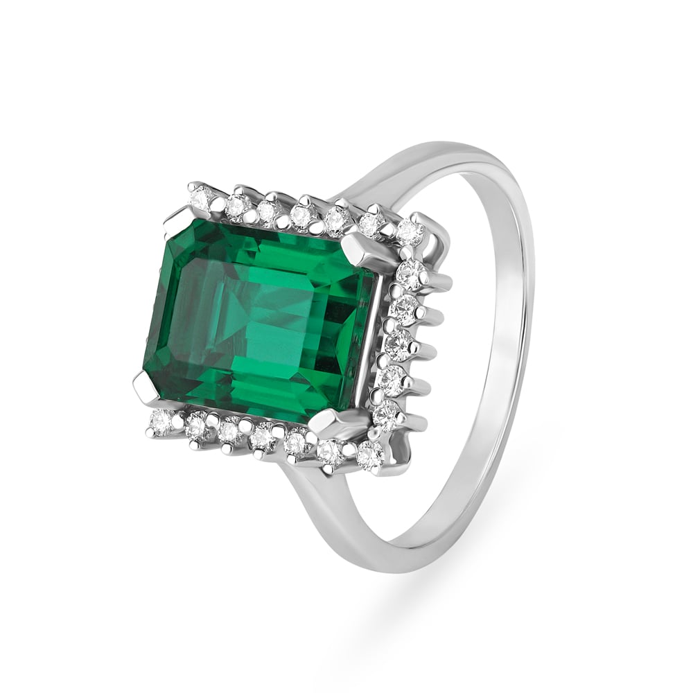 Spellbinding 18 Karat Gold And Emerald Flower Ring