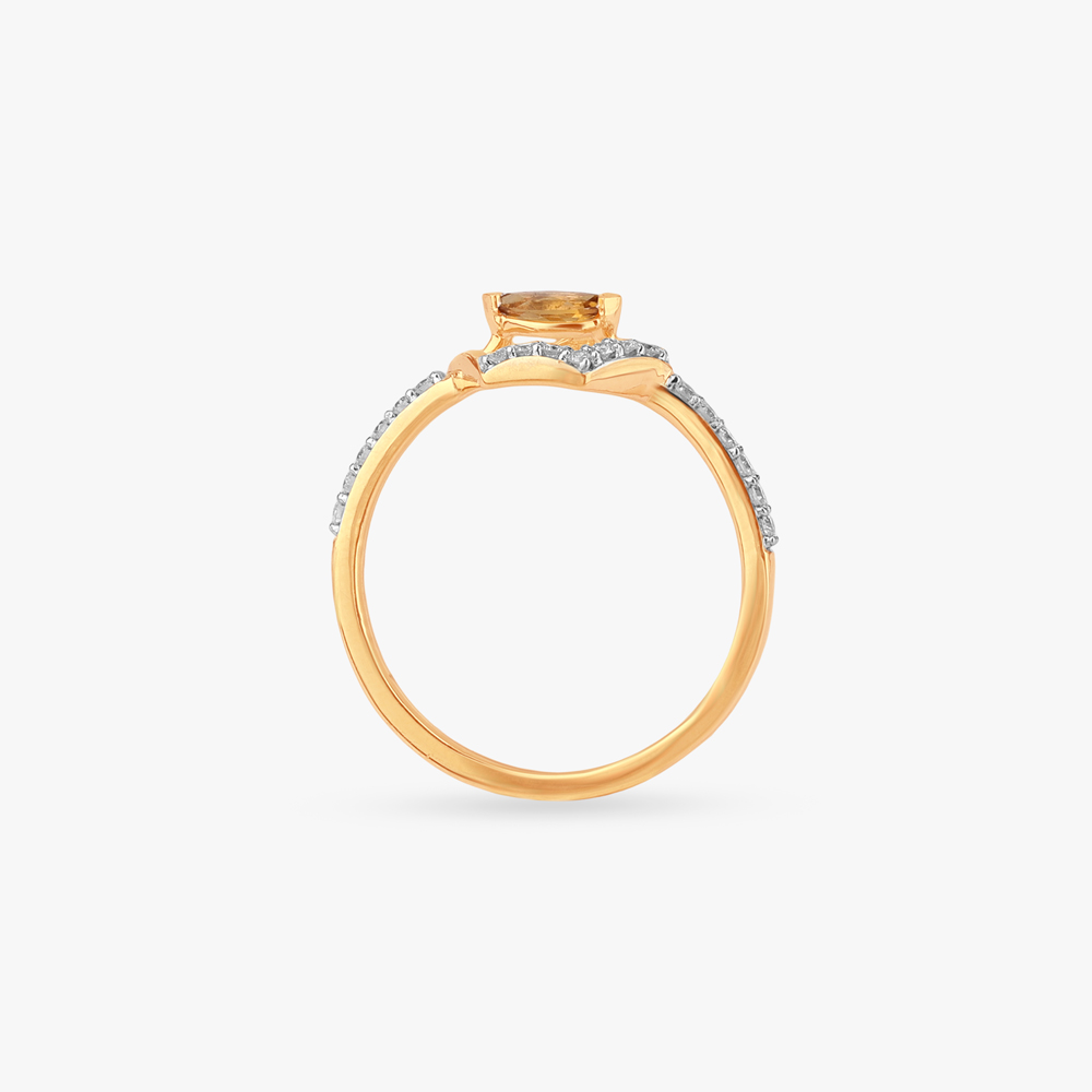 Honey Hexagon Gold Ring,,hi-res image number null