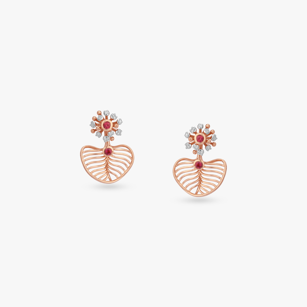 Blush Aura Diamond Drop Earrings,,hi-res image number null
