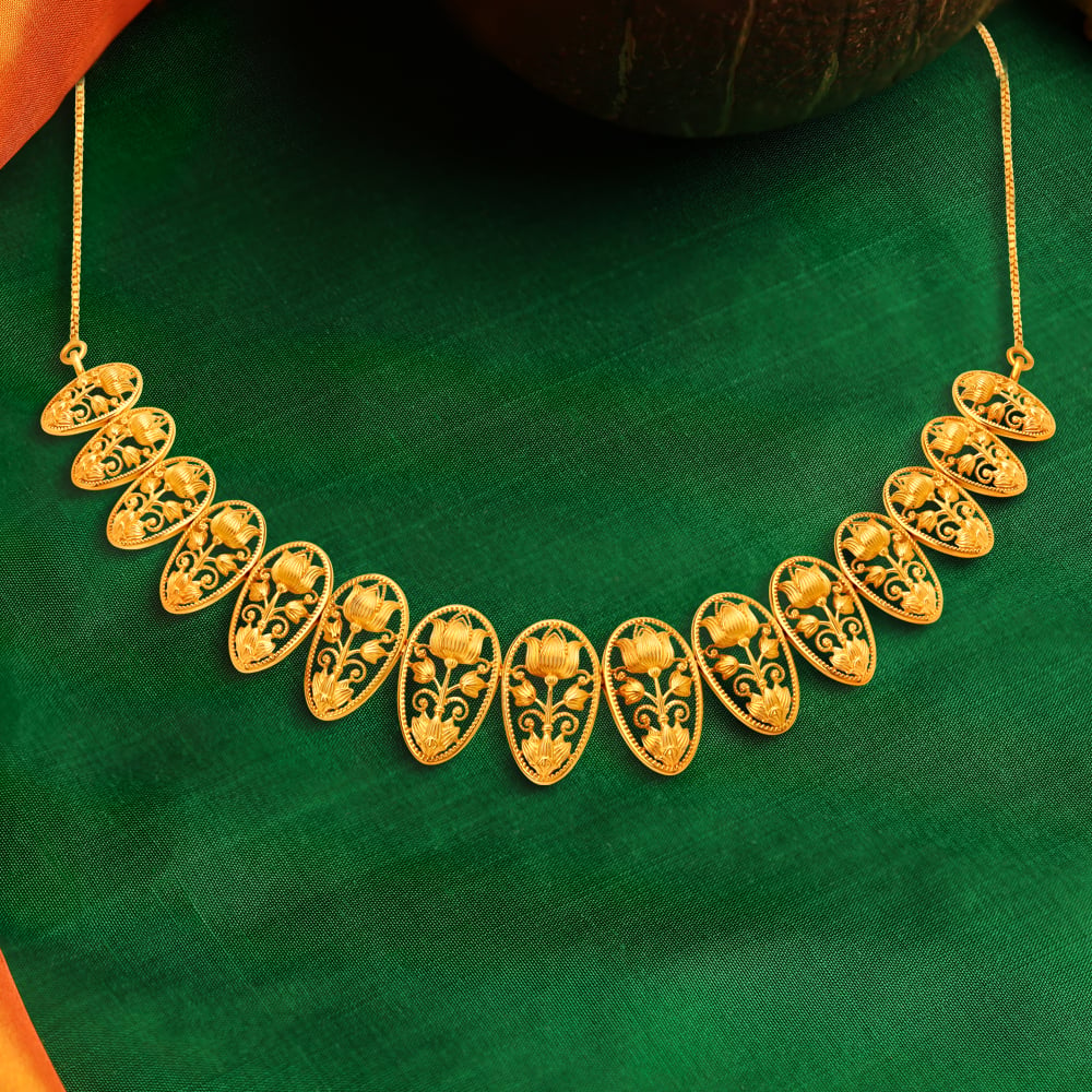 Blooming Lotus Gold Necklace