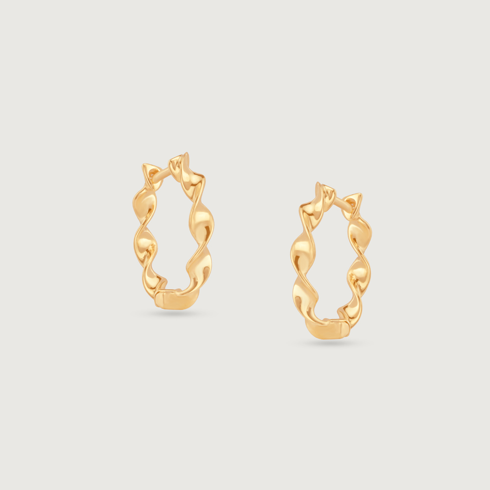 Twisted Luxe Gold Hoop Earrings,,hi-res image number null