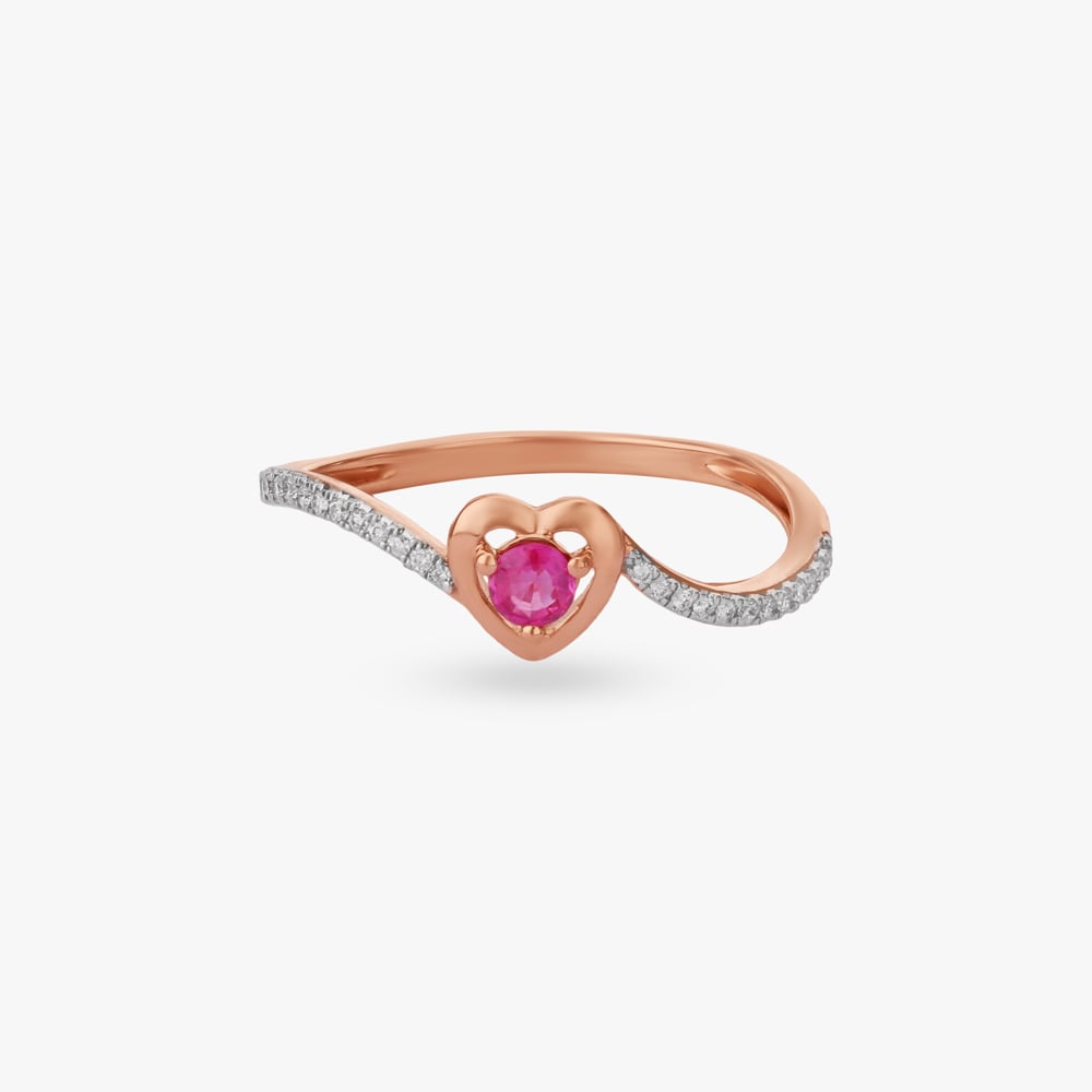 Flowing Heart Diamond Ring,,hi-res image number null