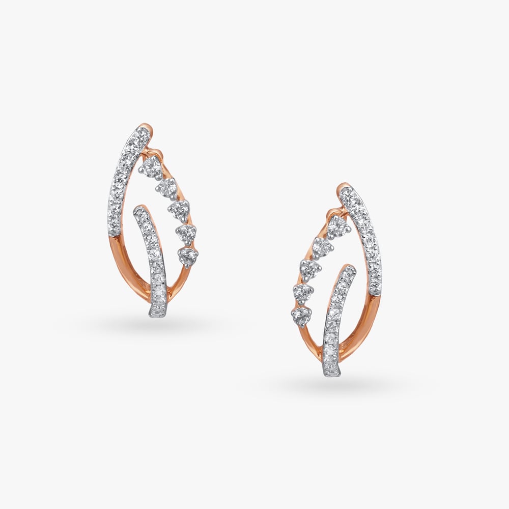 Modern Sophistication Diamond Hoop Earrings,,hi-res image number null