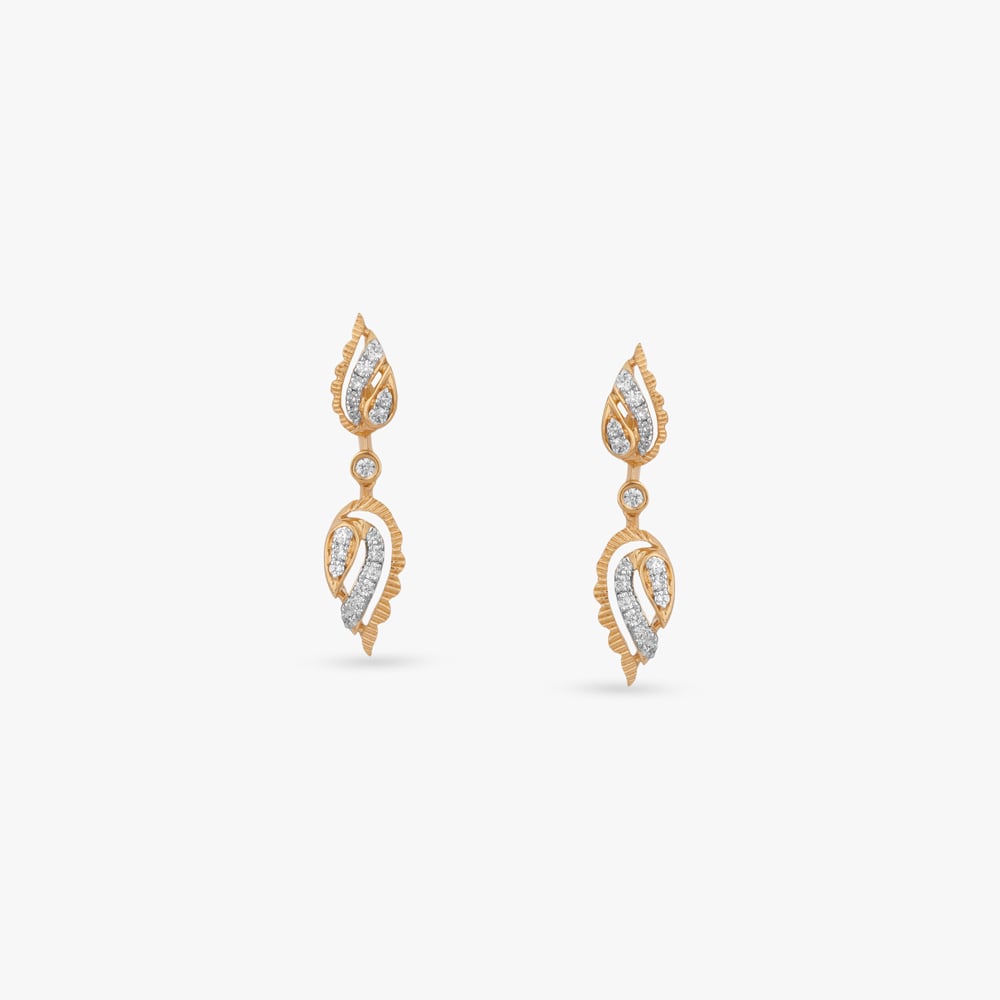 

Leaf Trail Diamond Drop Earrings