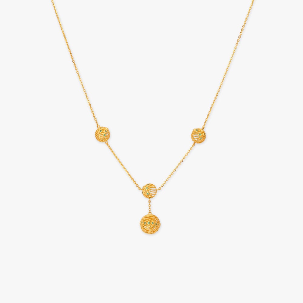 

Regal Orb Gold Pendant with Chain