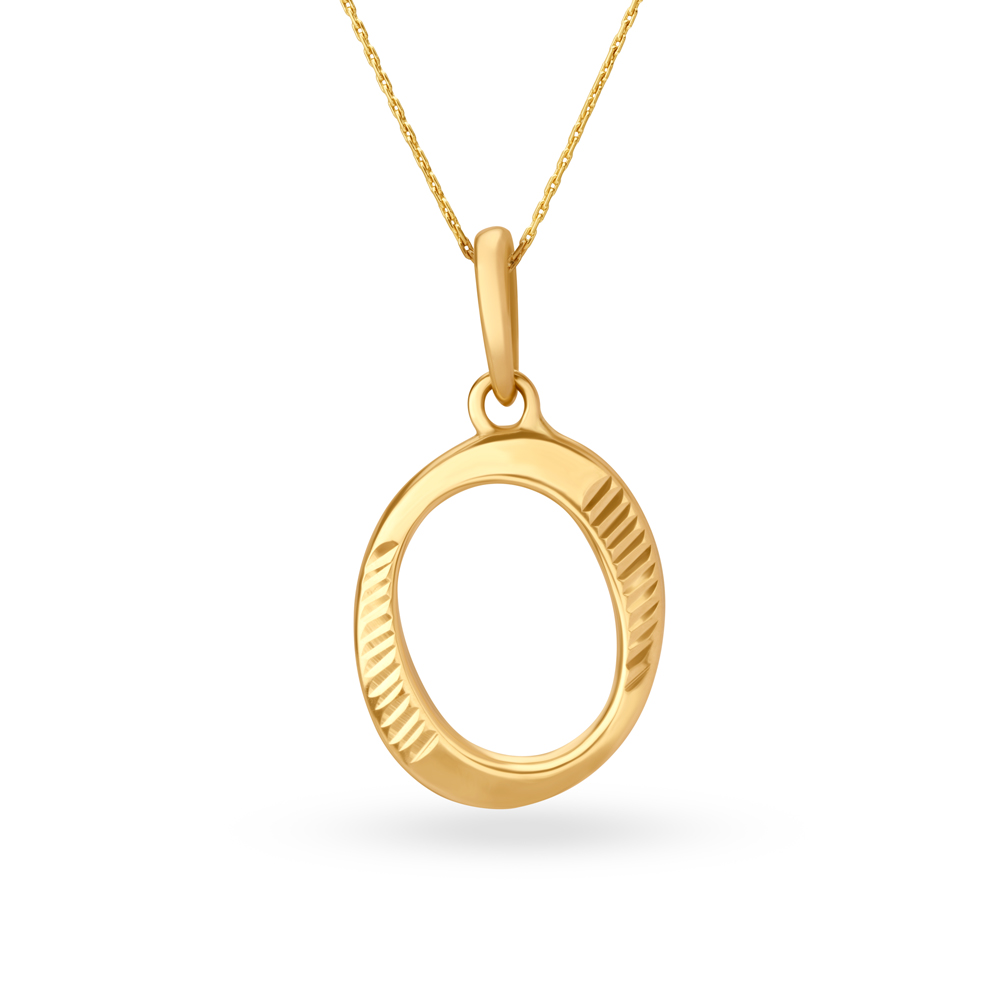 Gold letter on sale o pendant