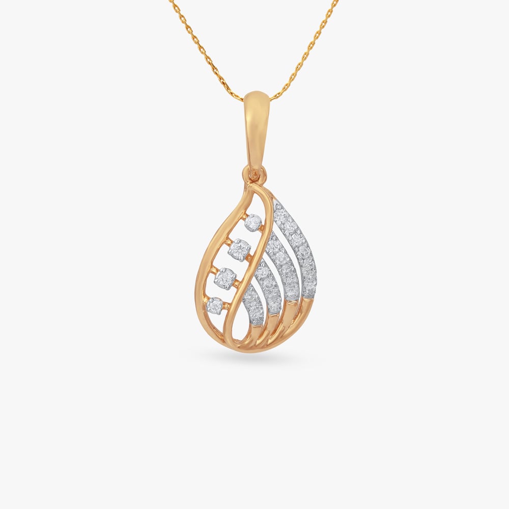 

Petal Swirl Diamond Pendant
