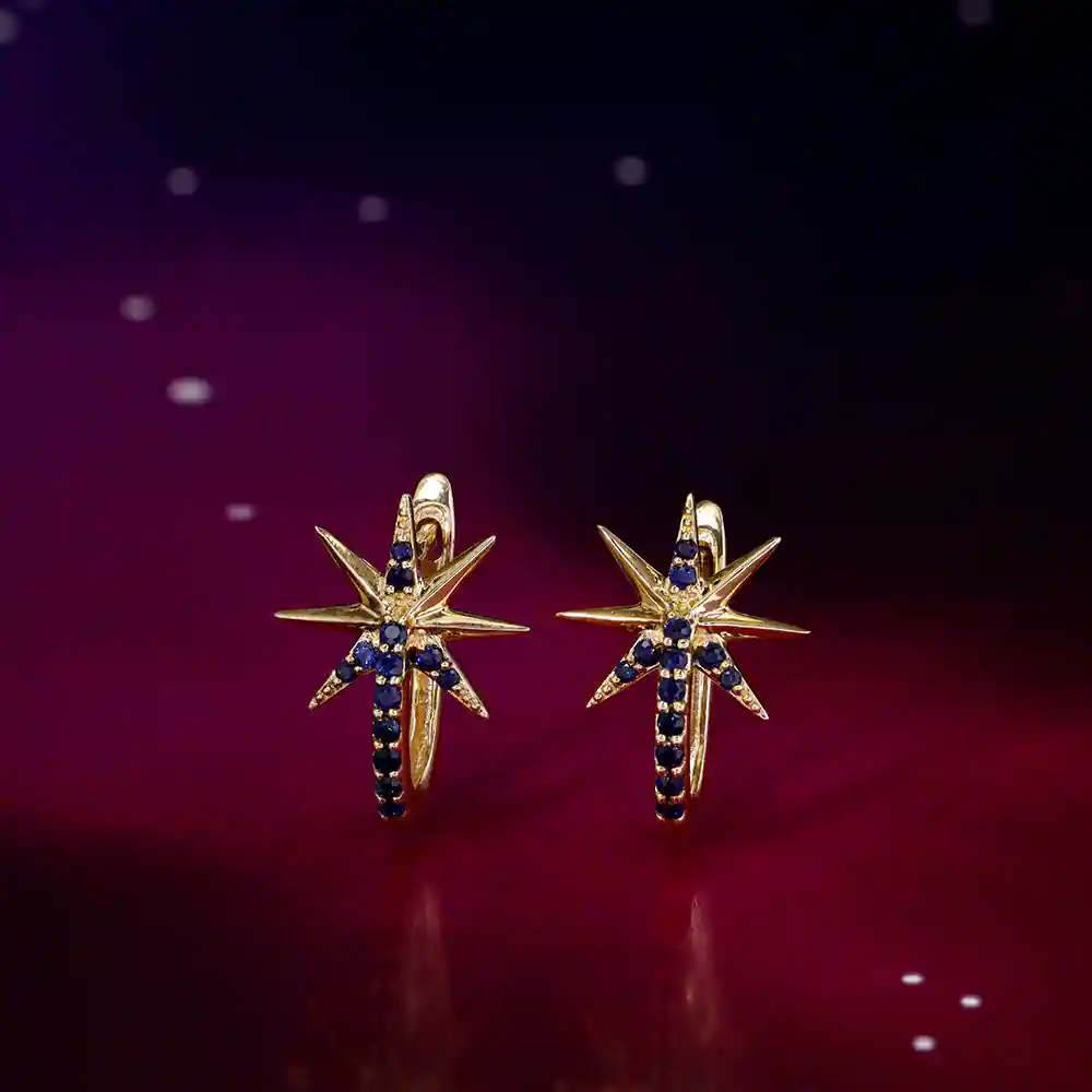 Blue sapphire hotsell earrings tanishq