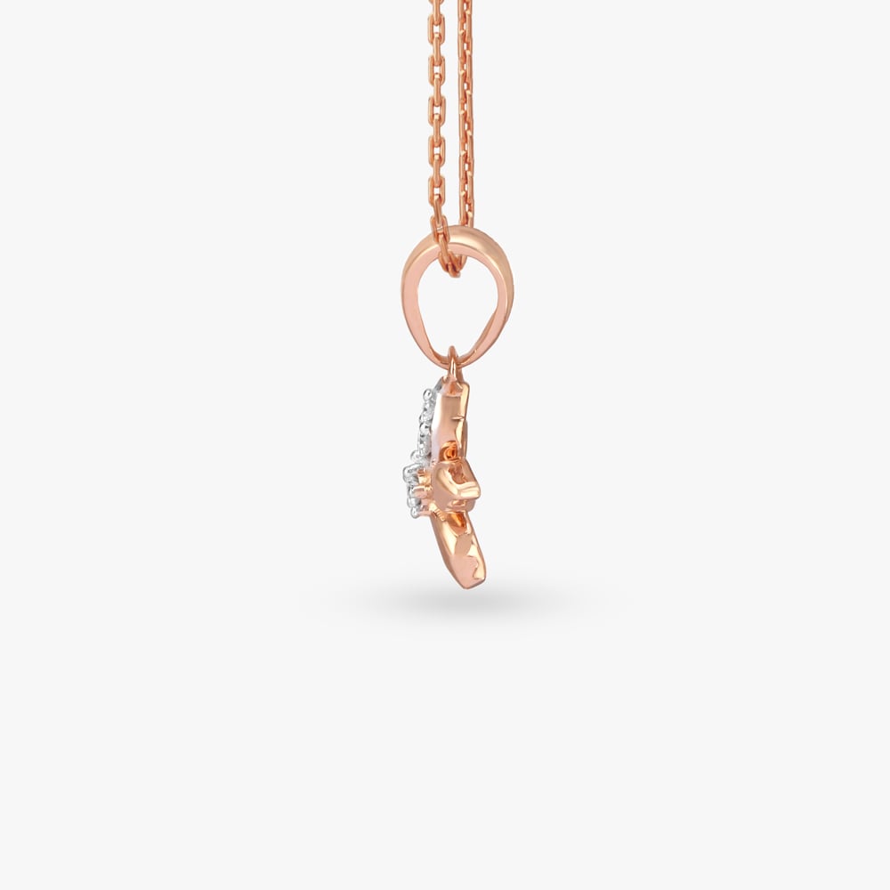 Twinkling Flower Diamond Pendant for Kids,,hi-res image number null