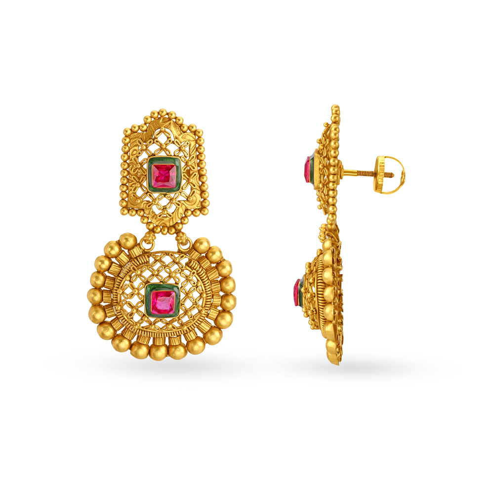 Regal Filigree Gold Necklace Set,,hi-res image number null