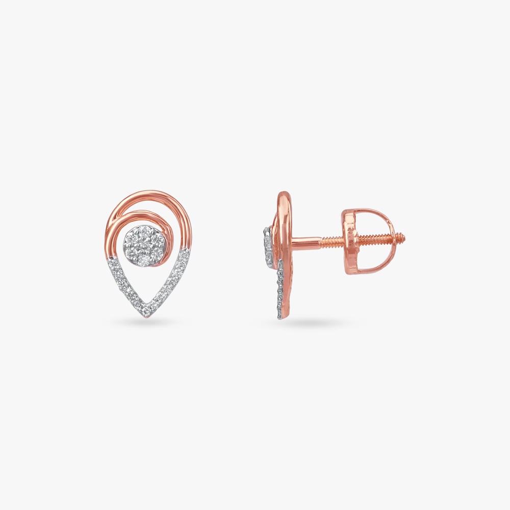 Radiant Drop Diamond Stud Earrings,,hi-res image number null