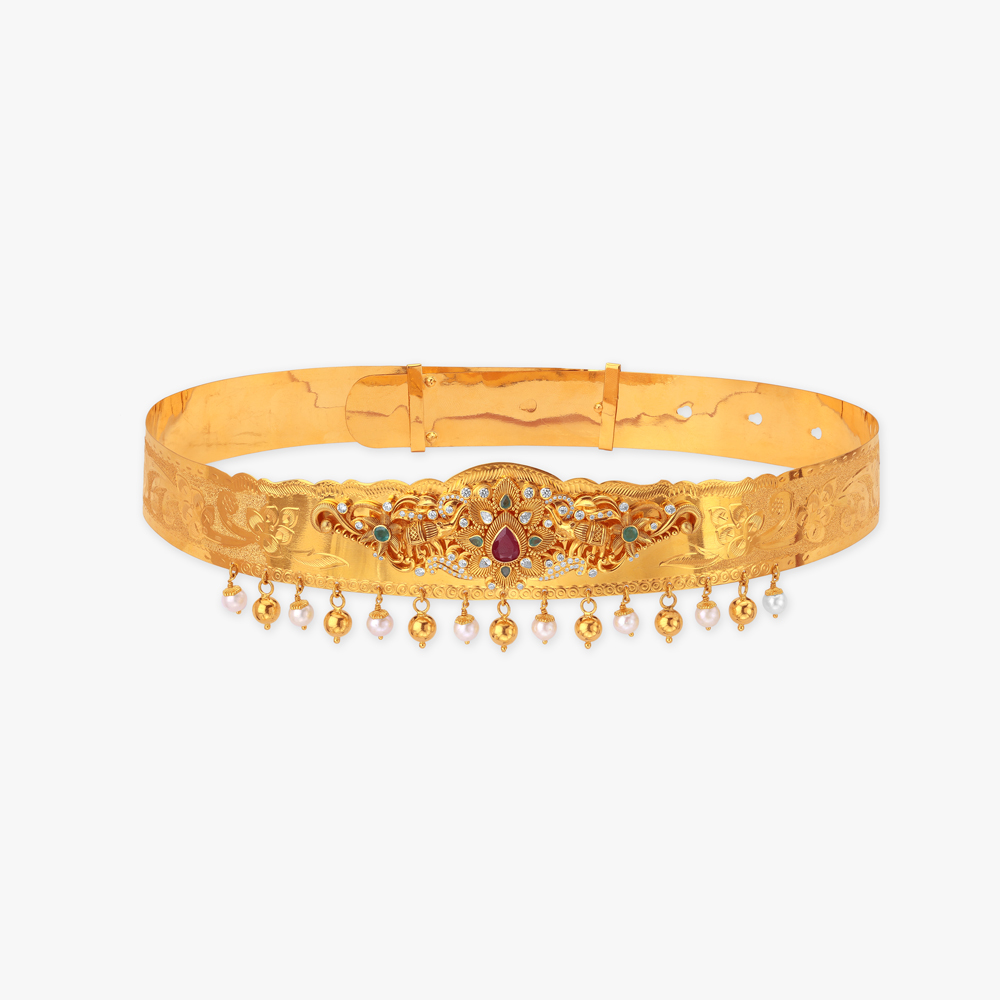 Elegant Gold Waist Belt,,hi-res image number null