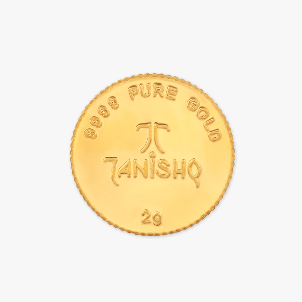 2 gram 24 Karat Gold Coin with Ganesha Motif,,hi-res image number null