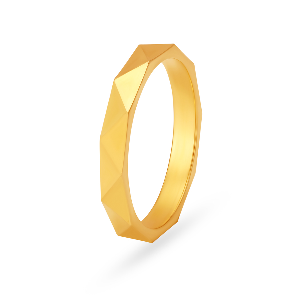 22 KT Yellow Gold Radiant Abstract Finger Ring