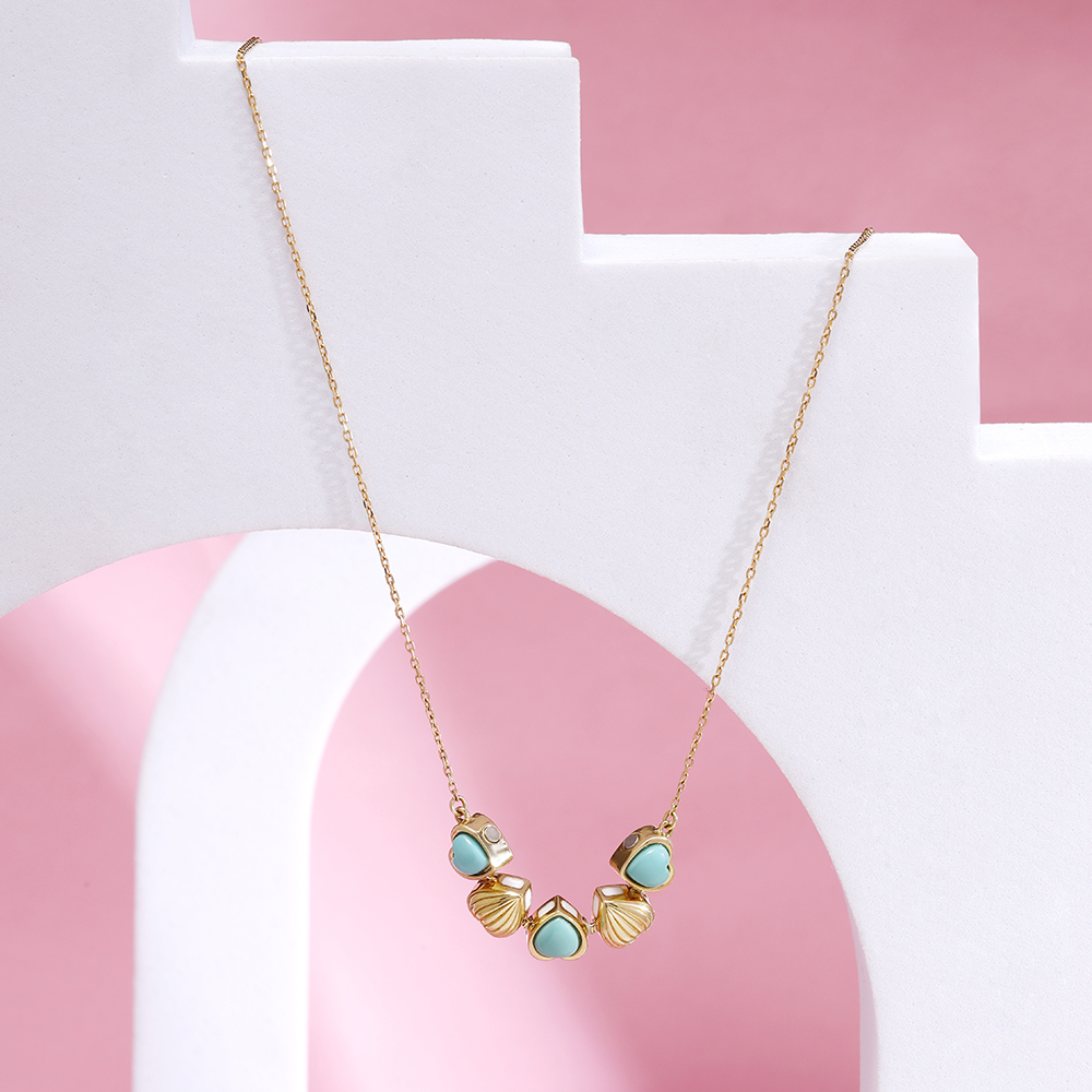 Gemstone Magic 18KT Transformable Arizona Turquoise Necklace,,hi-res image number null