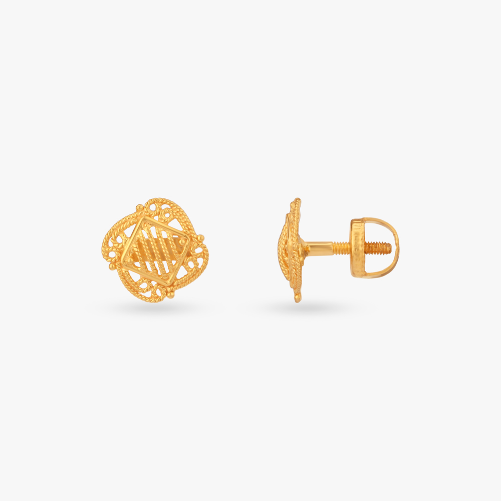Little Star Gold Stud Earrings For Kids,,hi-res image number null