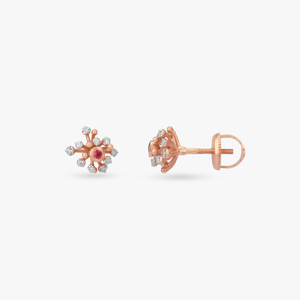 Petal Veil Diamond Drop Earrings,,hi-res image number null