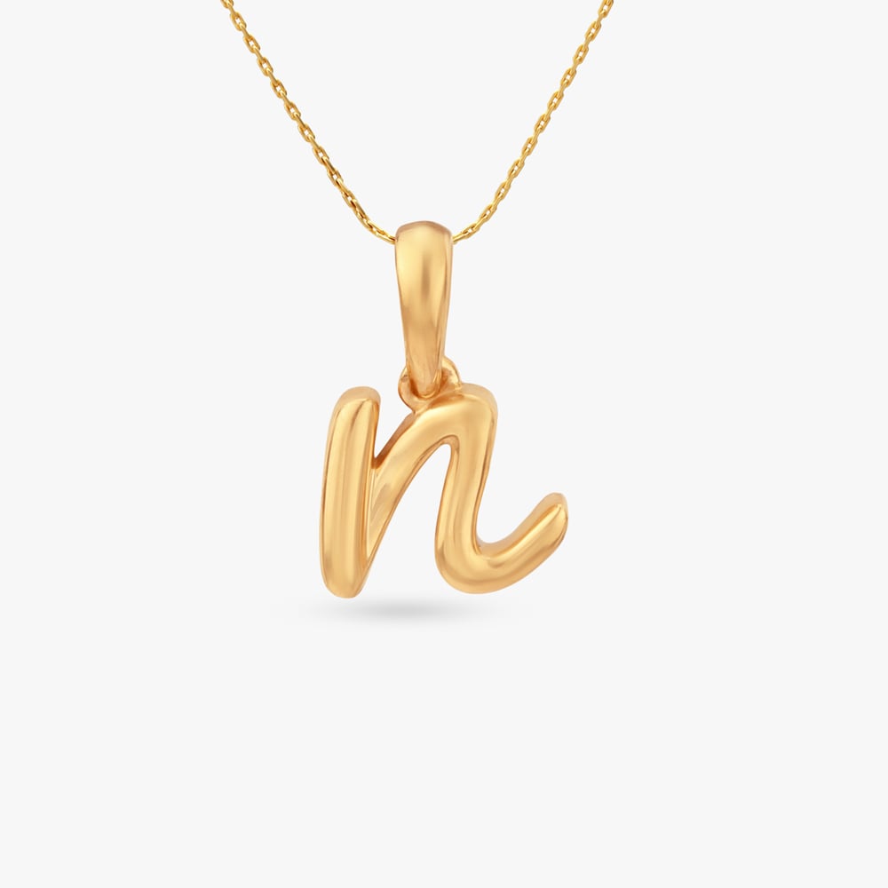 

Signature N Gold Pendant