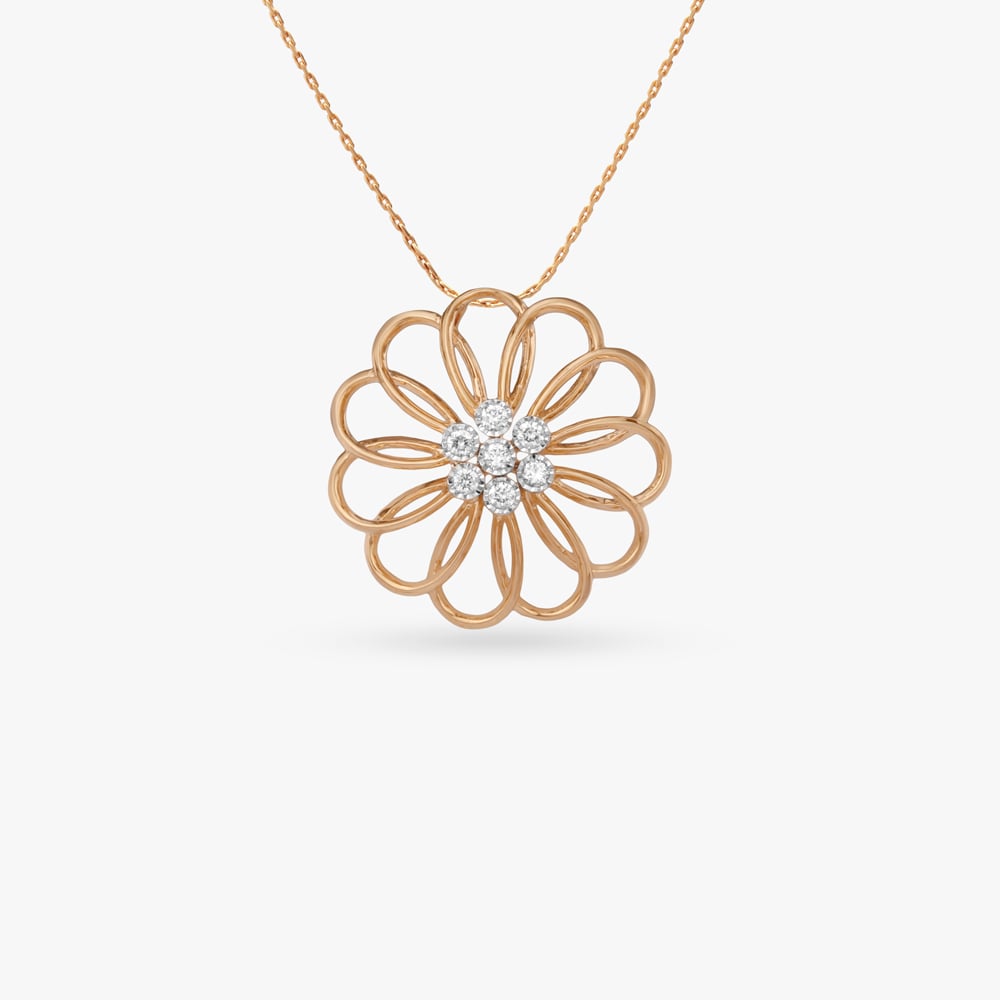 

Sculpted Bloom Diamond Pendant