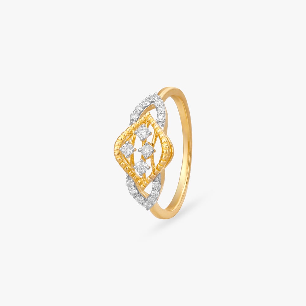 Playful Cascade Diamond Finger Ring,,hi-res image number null