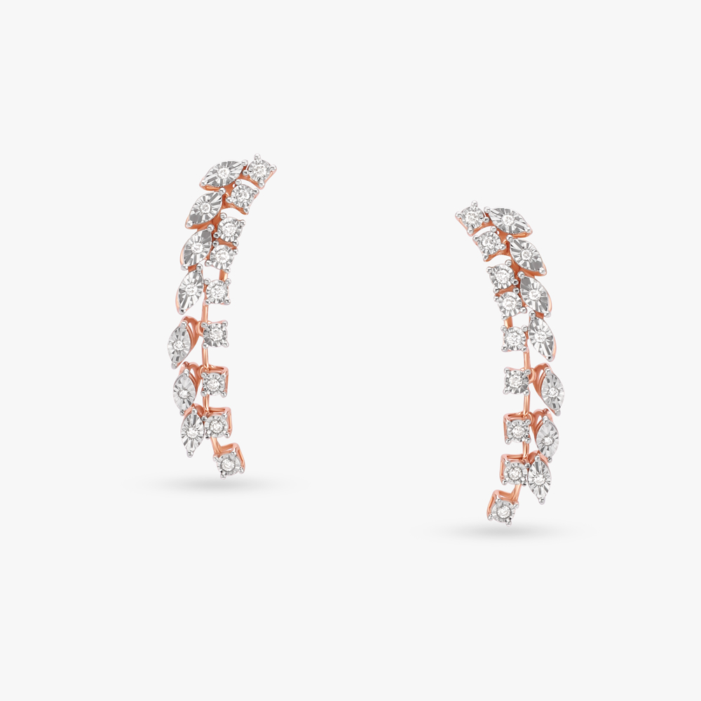 Regal Sparkle Diamond Drop Earrings,,hi-res image number null
