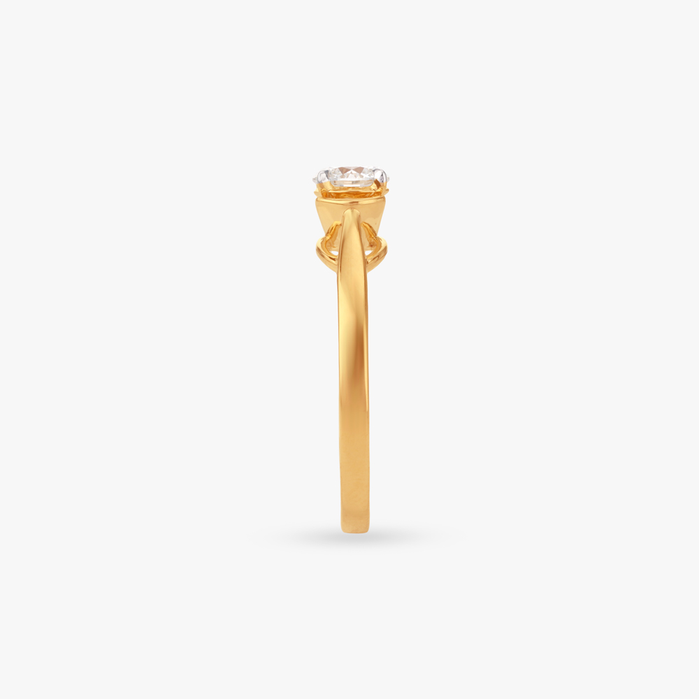 Crescent Embrace Solitaire Ring,,hi-res image number null