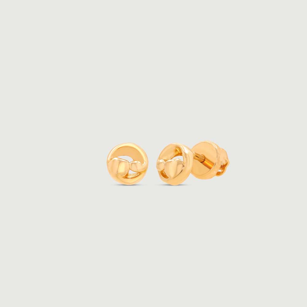 Swirl Muse Gold Stud Earrings,,hi-res image number null