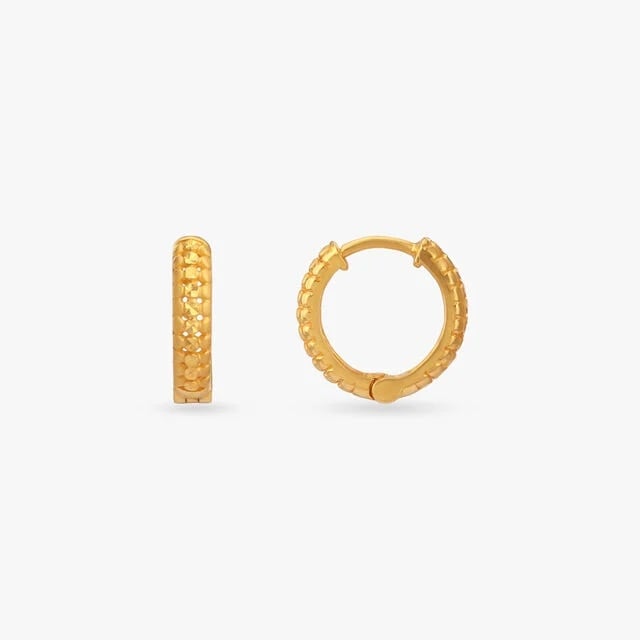 Gilded Rhythm Gold Hoop Earrings,,hi-res image number null