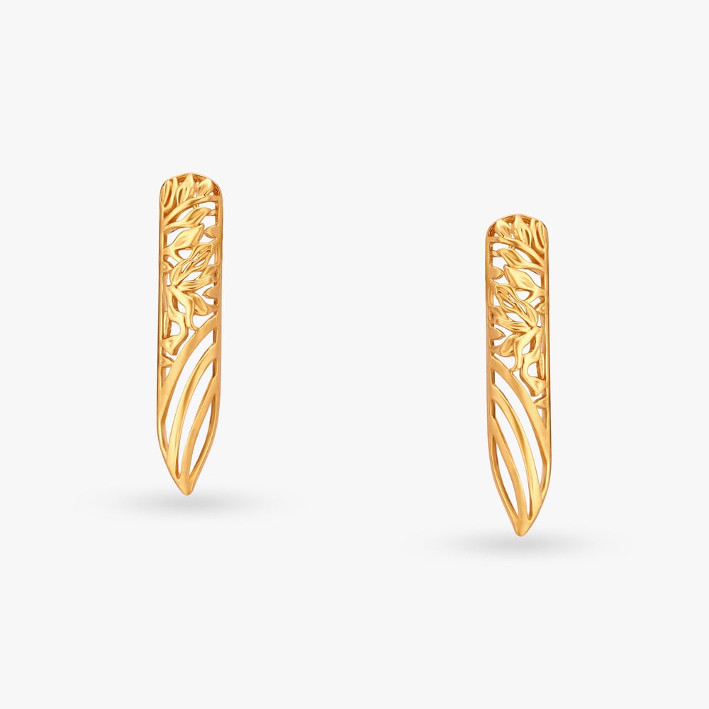 

Graceful Gold Stud Earrings