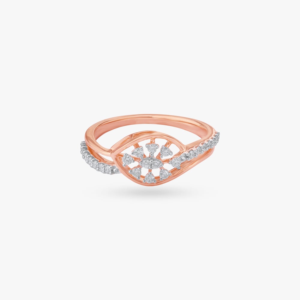Twisted Floral Diamond Ring,,hi-res image number null