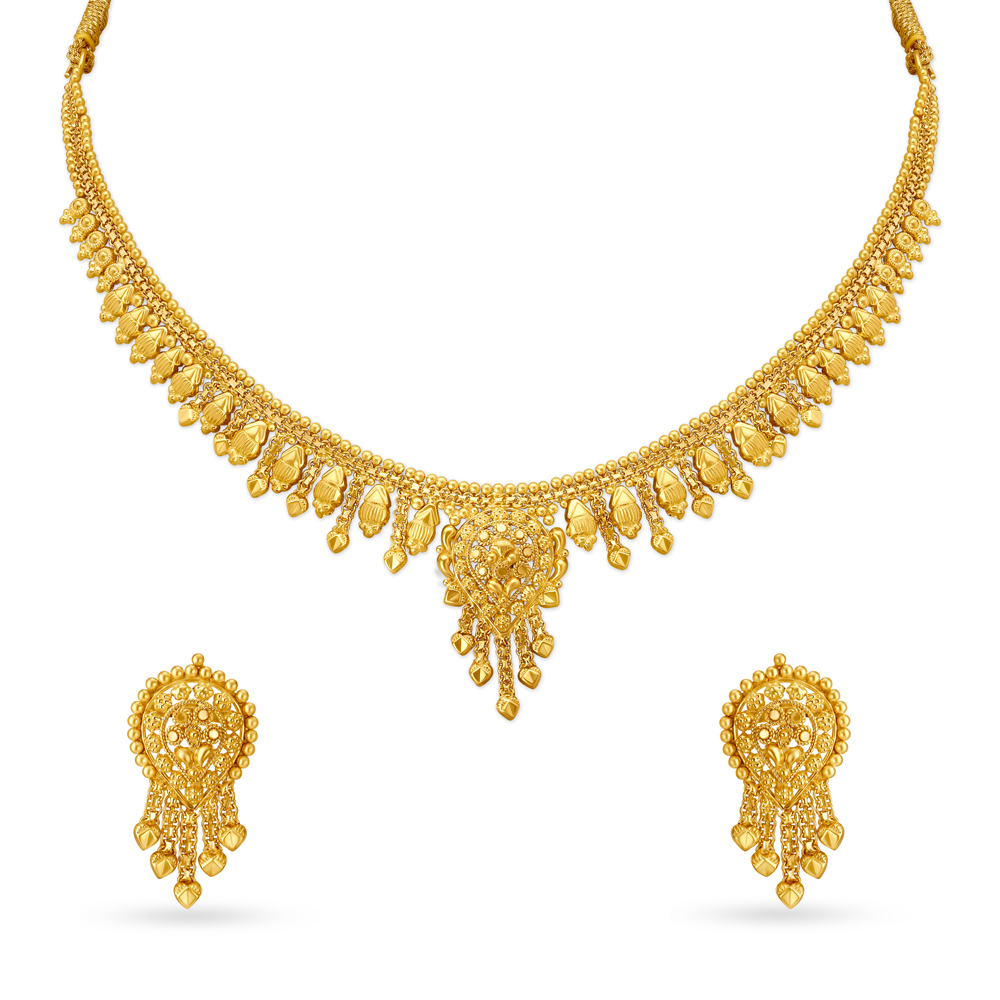 Glamorous Gold Necklace Set