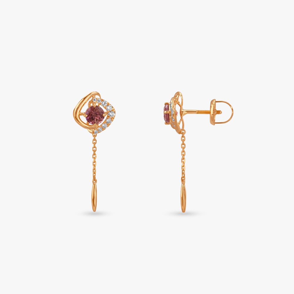 Pink Bliss Diamond Drop Earrings,,hi-res image number null