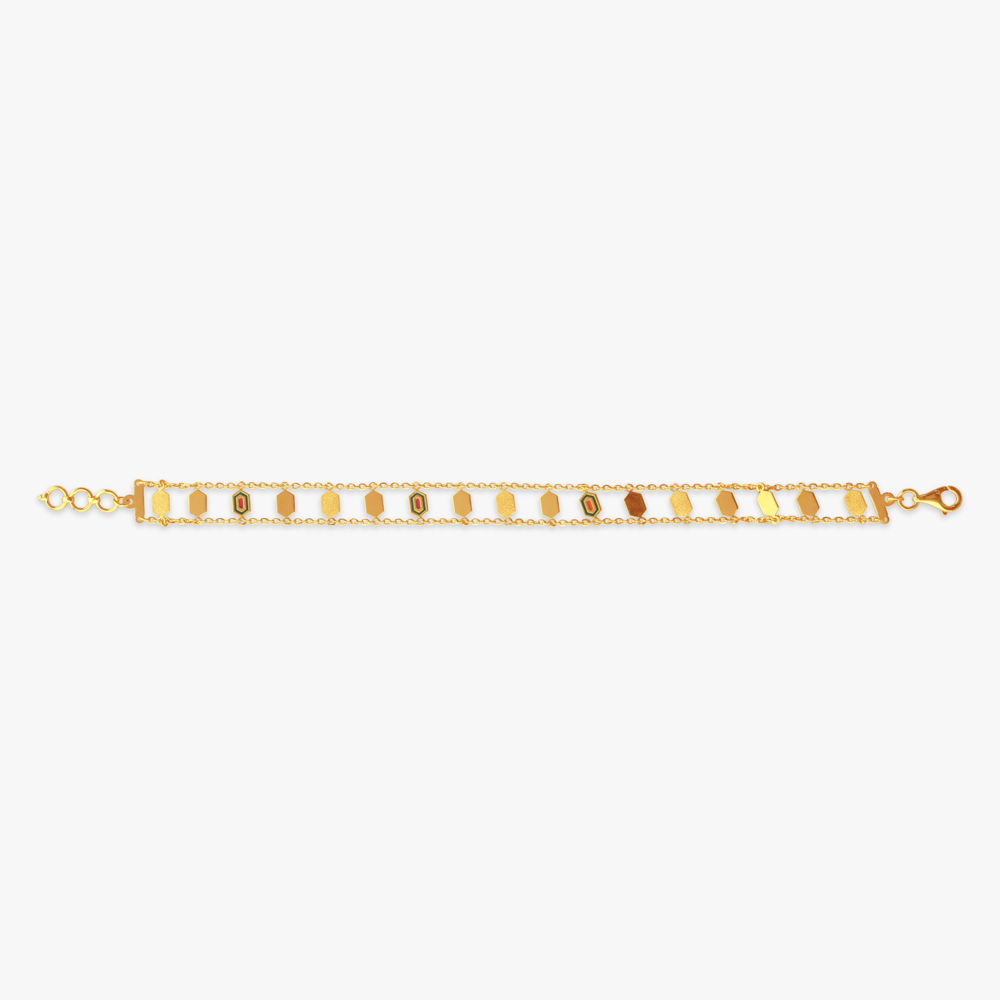 

Hexa Twist Gold Bracelet