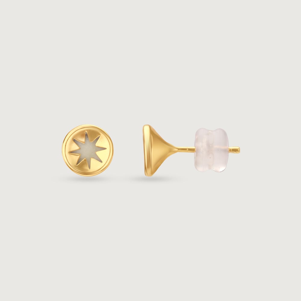 Radiant Sunset Gold Stud Earrings,,hi-res image number null