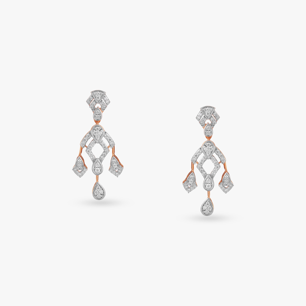 Dazzling Cascade Diamond Drop Earrings,,hi-res image number null