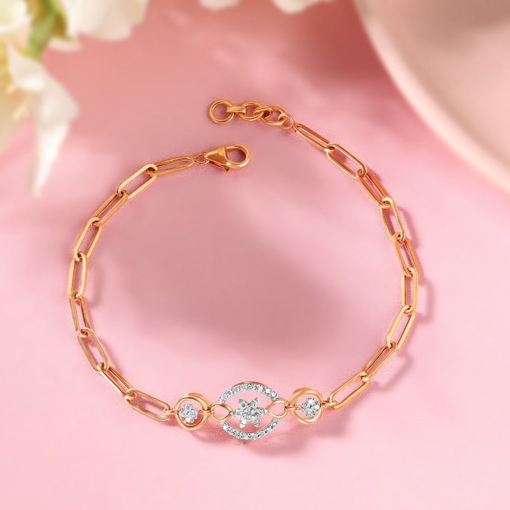 Radiant Flowers Diamond Bracelet