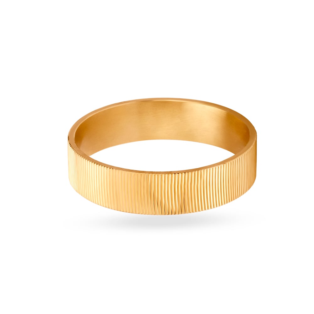 Exquisite Multifinish Gold Finger Ring for Men,,hi-res image number null