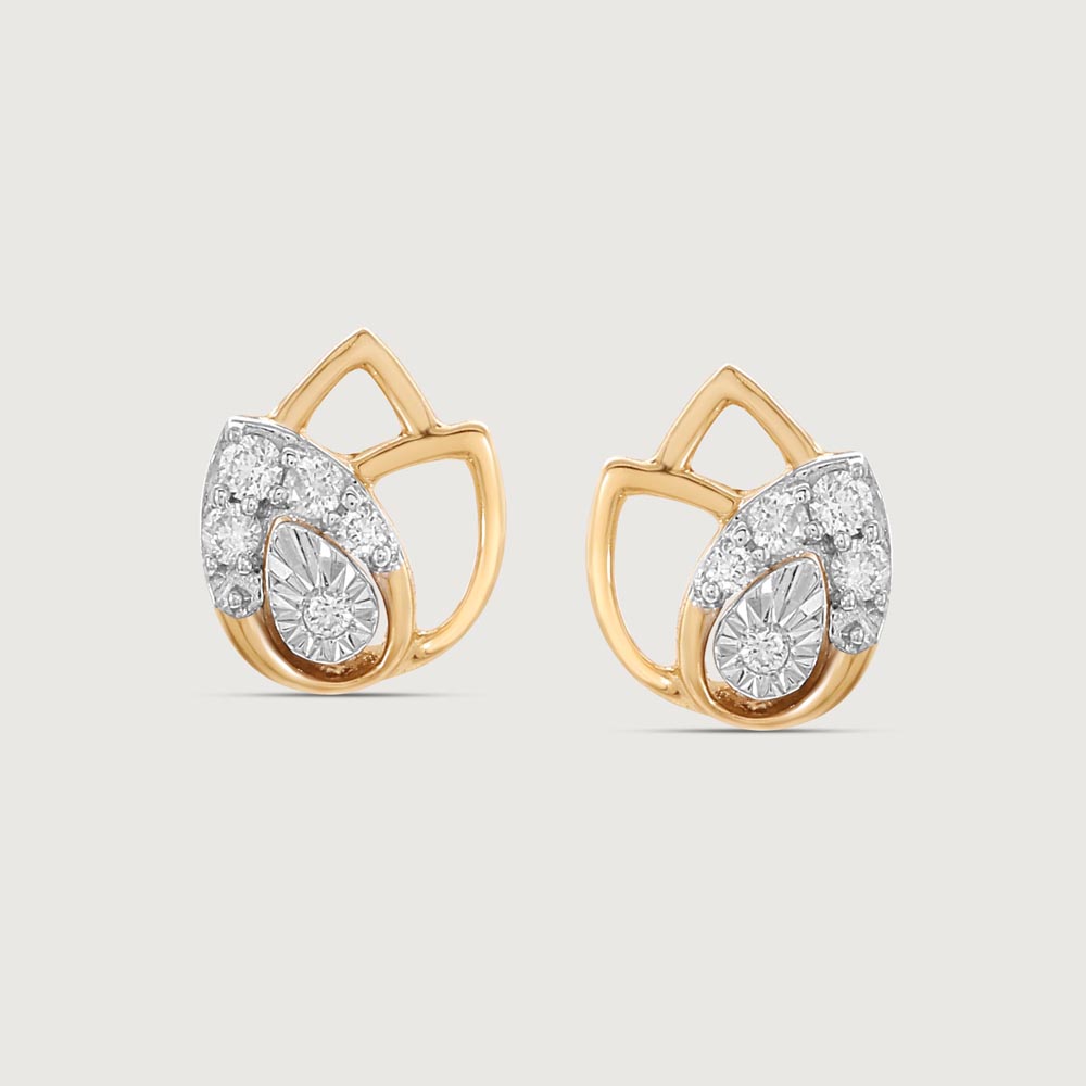 Aura Petal Diamond Stud Earrings,,hi-res image number null