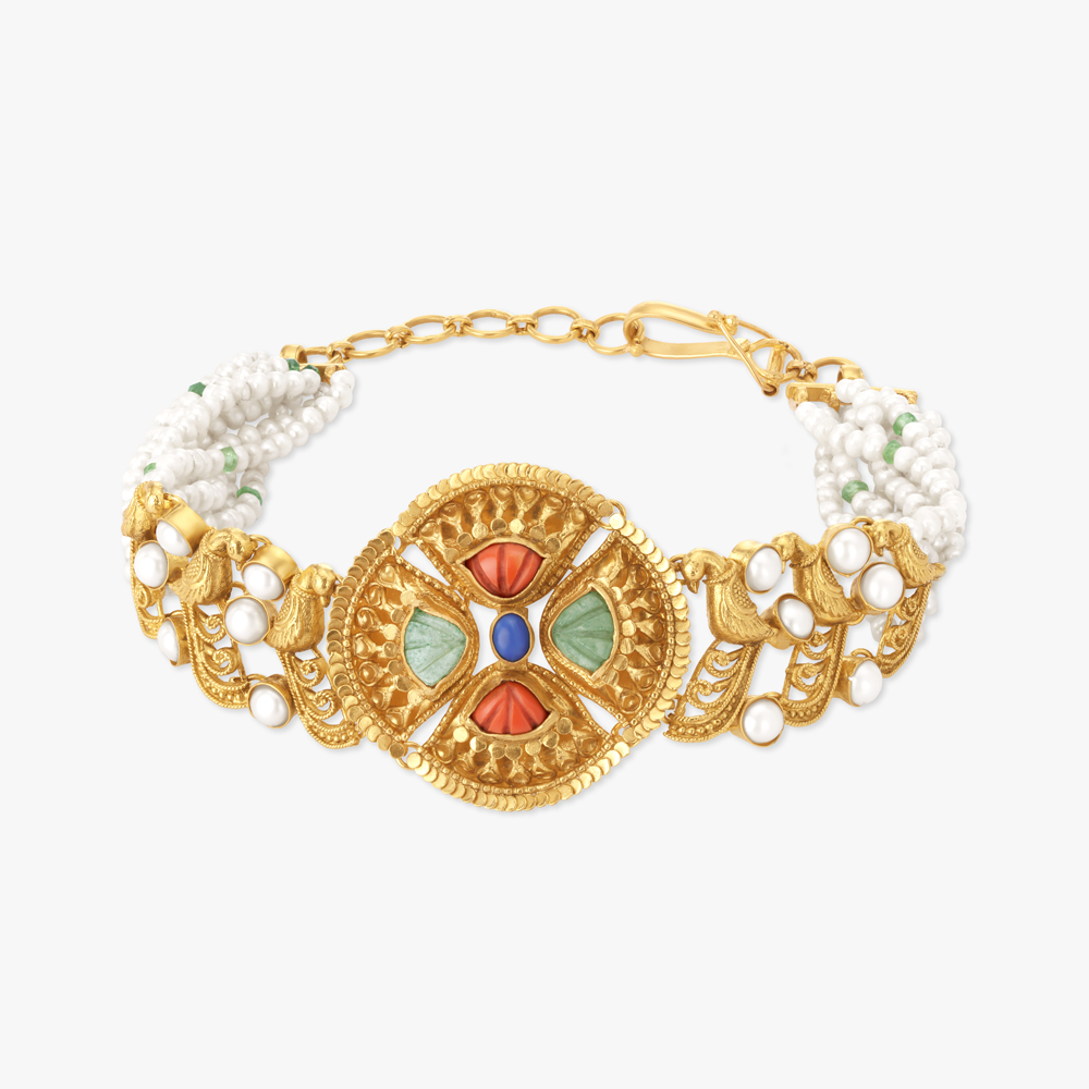 Breathtaking Chandak and Filigree Patterned Bracelet,,hi-res image number null