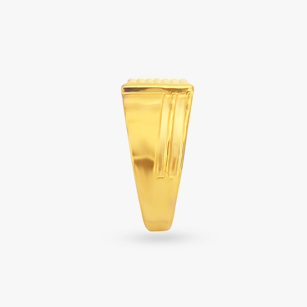 Segmented Gold Men's Finger Ring,,hi-res image number null
