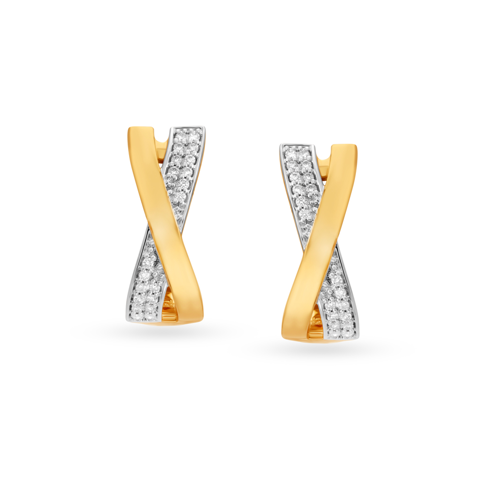 Glistering Contemporary Ornate Chic Gold Hoop Bali Earrings