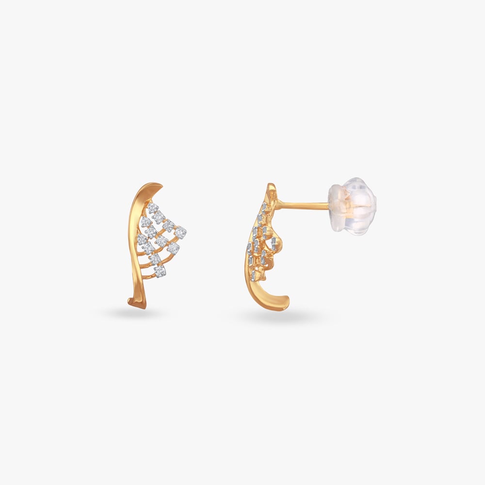 

Sparkling Flow Diamond Stud Earrings