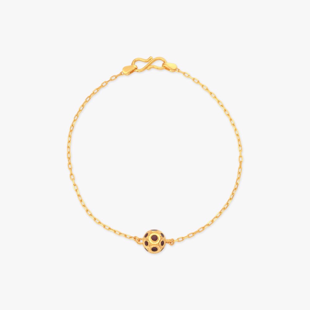 Spotted Sphere Gold Bracelet,,hi-res image number null