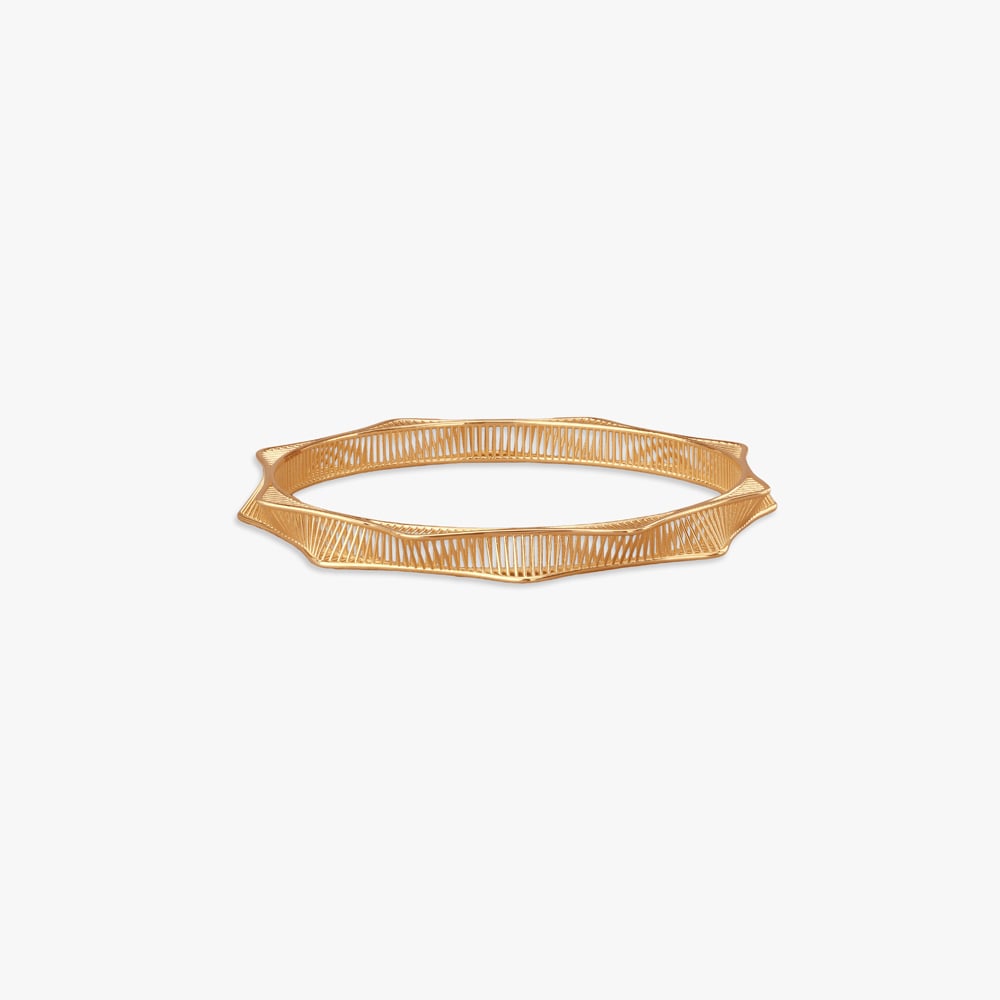 

Sunwave Cut Gold Bangle