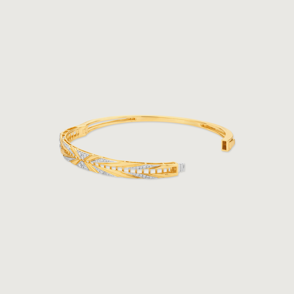 Sunflare Crisscross Diamond Bangle,,hi-res image number null