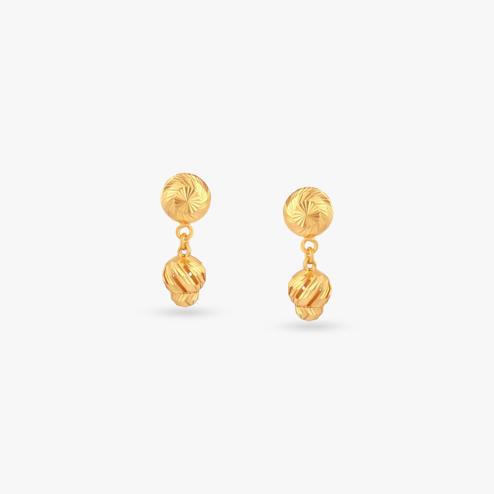 

Radiant Spiral Gold Drop Earrings